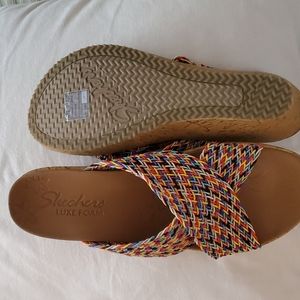 Skechers Cali slip on wedge sandal